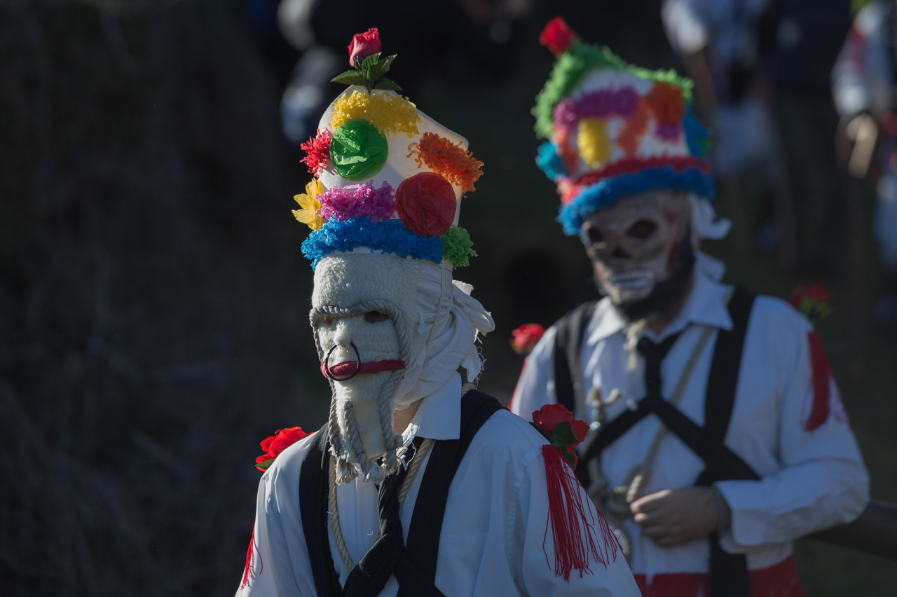 Las máscaras de los botargas nos recuerdan a las de la zona Andina.
