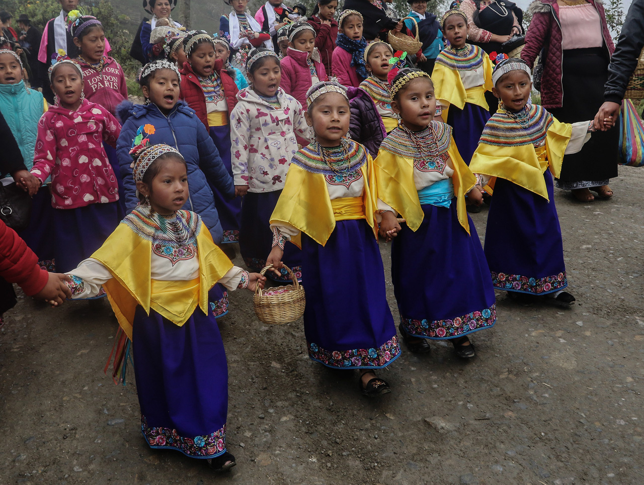 la simbiosis de la cultura andina y europea judeo cristiana de su pueblo, en la celebración del Kapac Raymi.