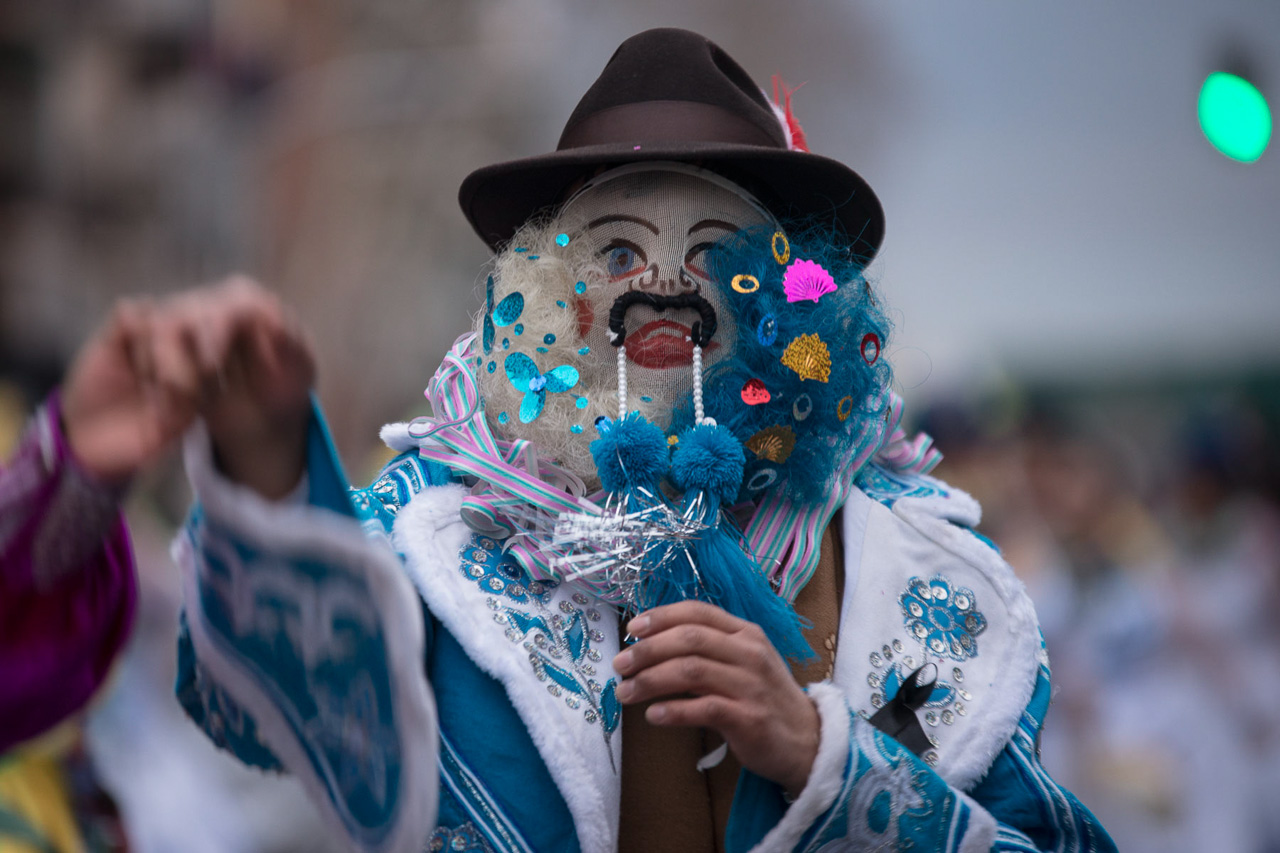 Un pepino durante el Carnaval Boliviano.