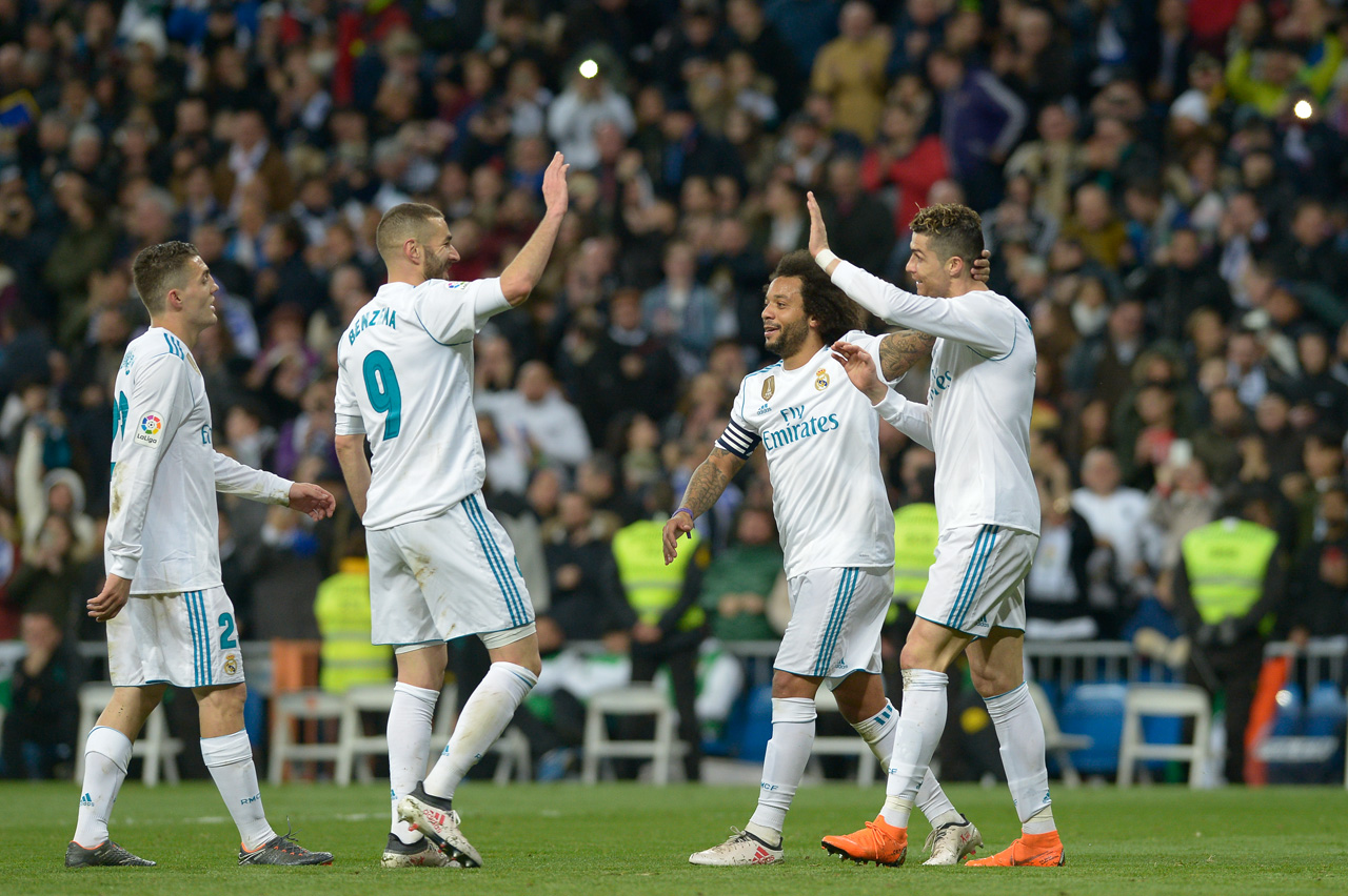 Cristiano Ronaldo, Marcelo, Karim Benzema y Mateo Kovacic