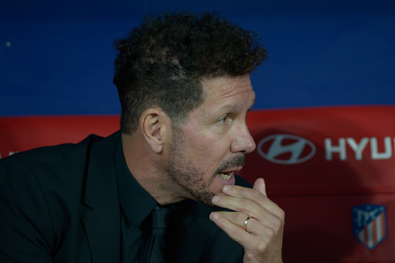 Diego Simeone entrenador del Atlético de Madrid.