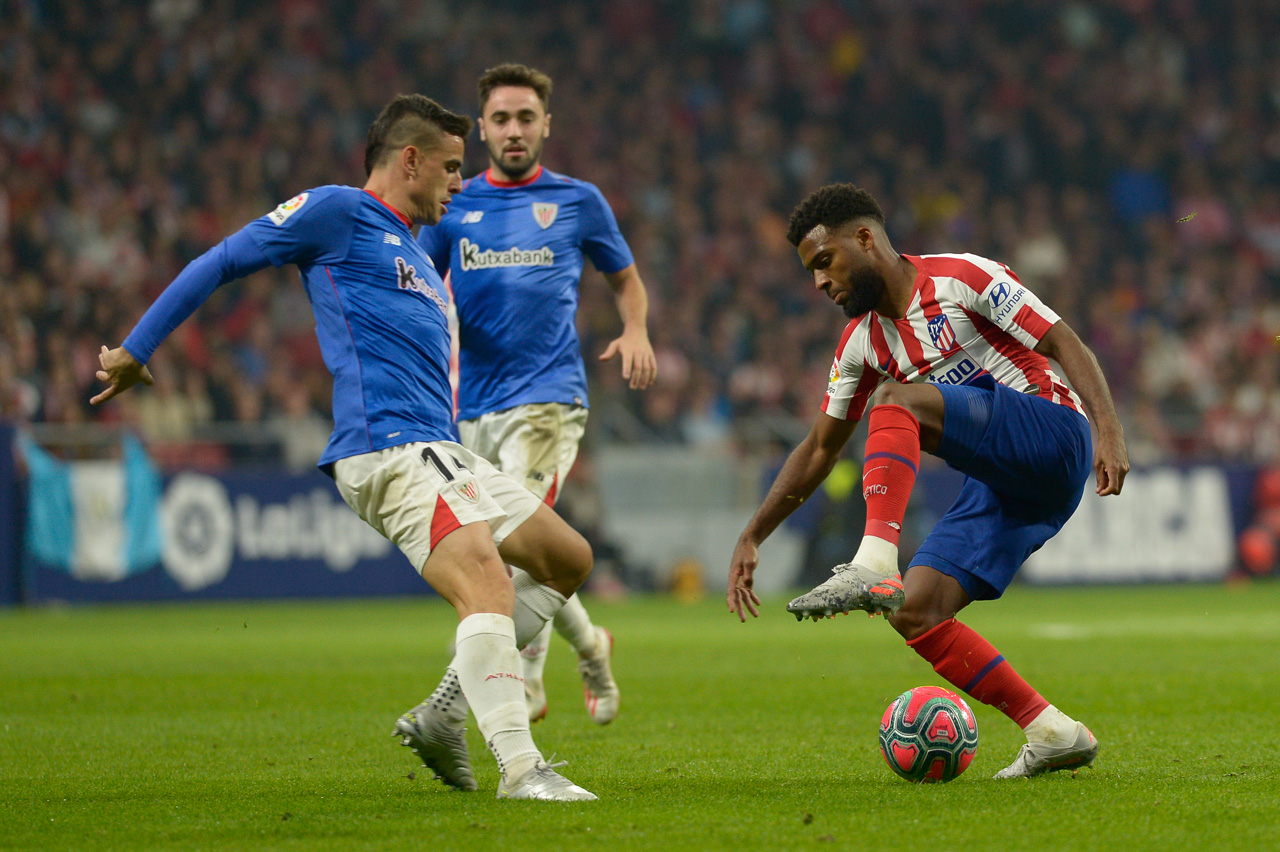 Lemar durante el partido.