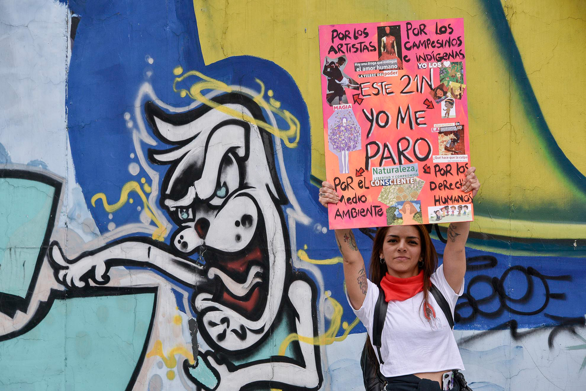 Movilización del pueblo colombiano contra políticas de Iván Duque.