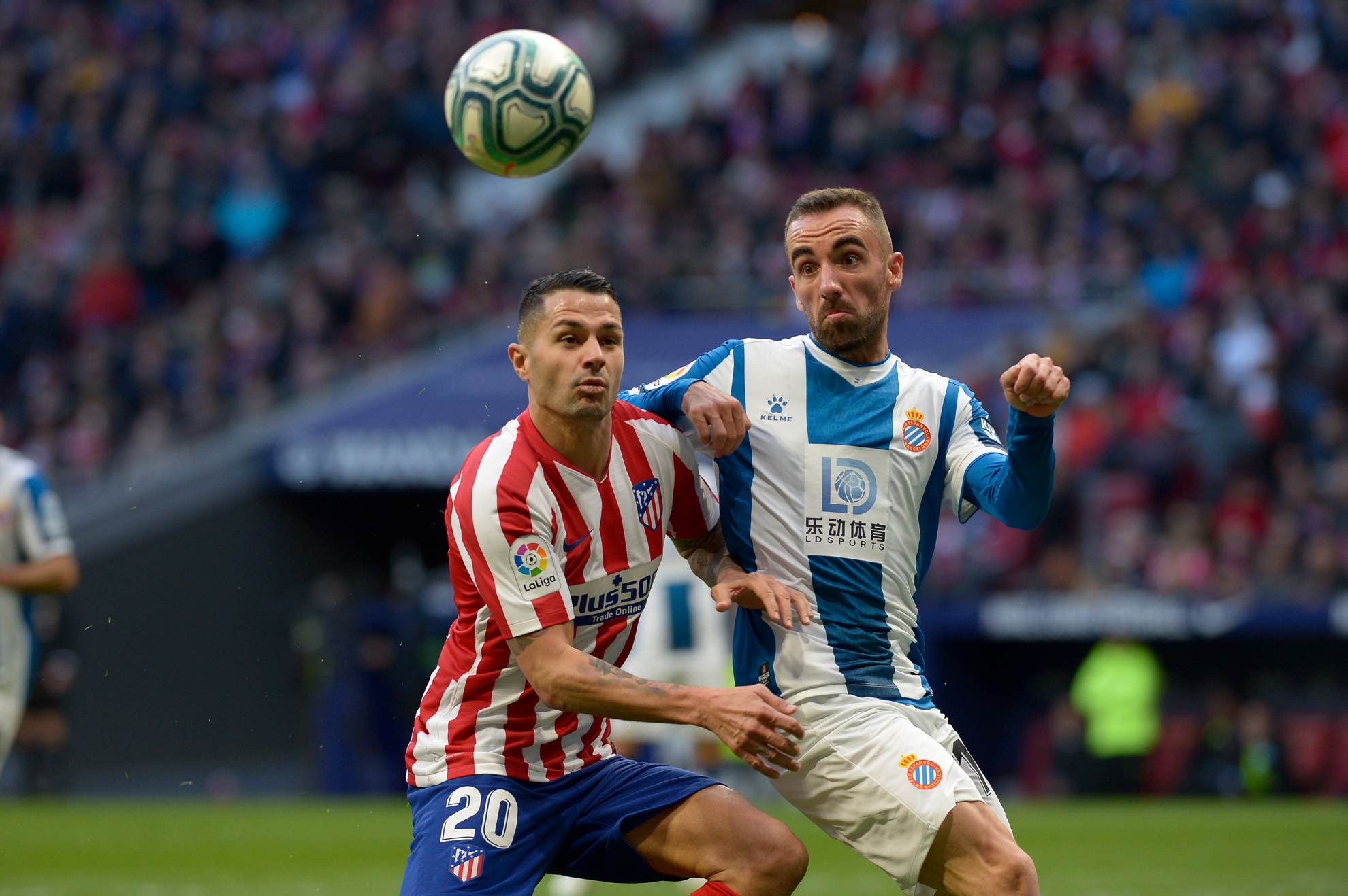 Vitolo del Atlético de Madrid durante al partido contra el Espanyol.