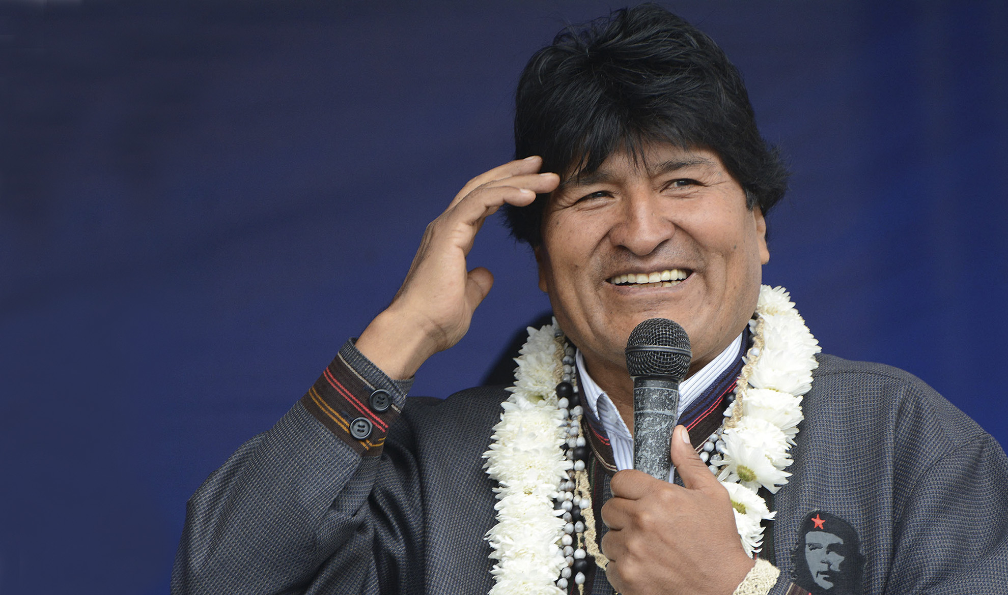Evo Morales en uno de sus discursos en la ciudad de Cochabamba - Bolivia