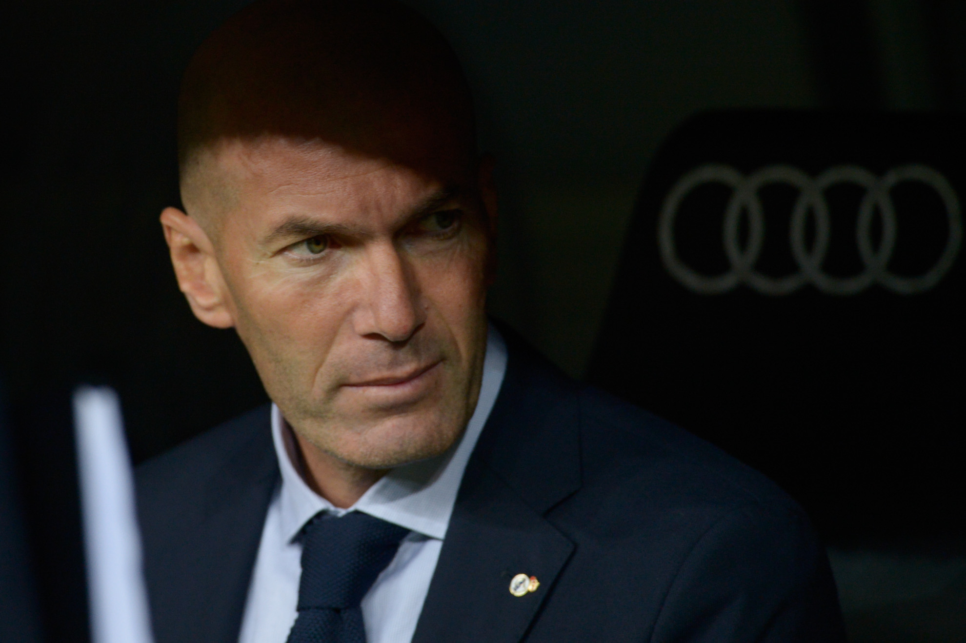 Zidane durante el partido Real Madrid vs Real Betis.