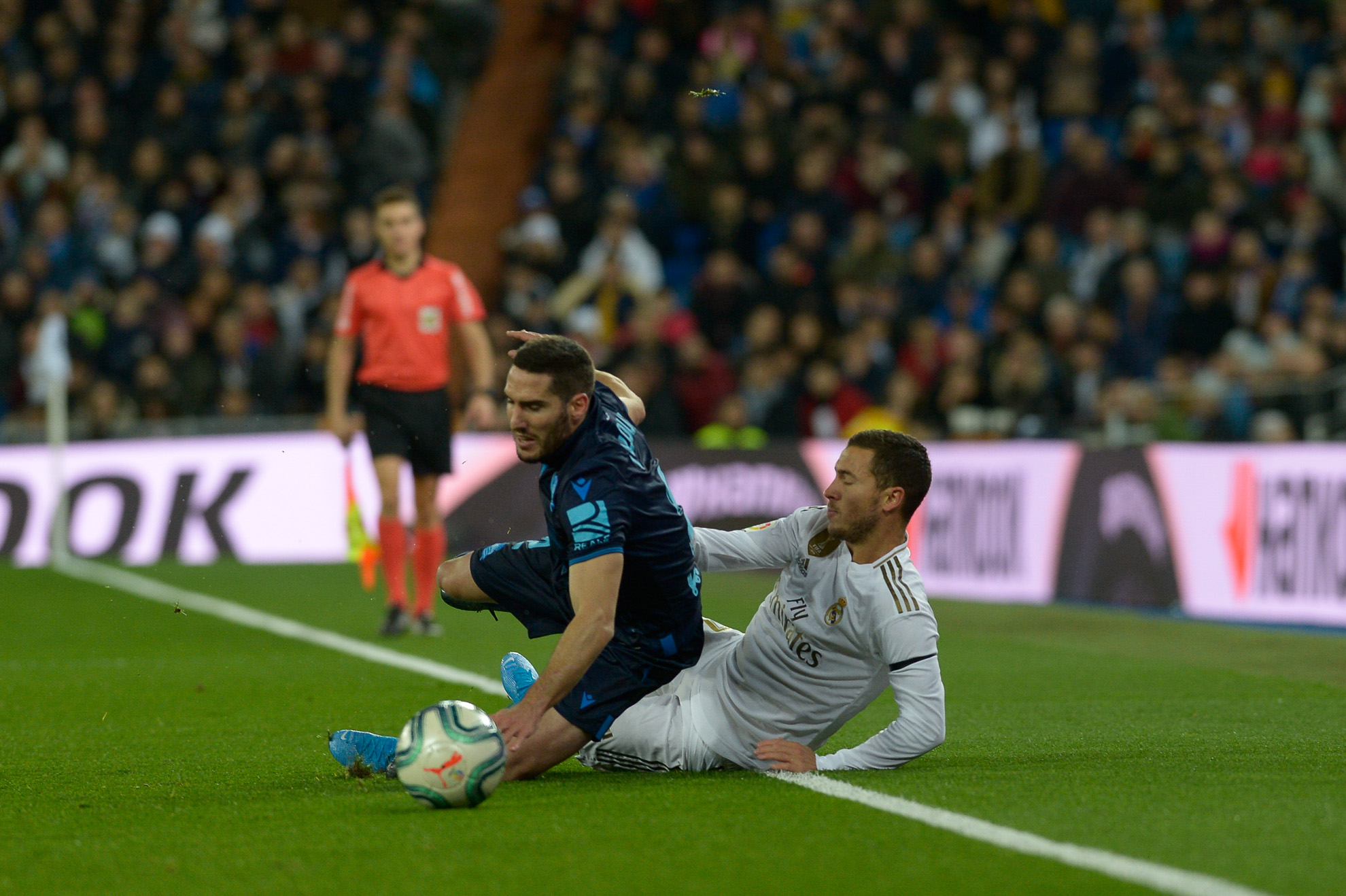 Hazard durante el partido Real Madrid vs Real Sociedad.