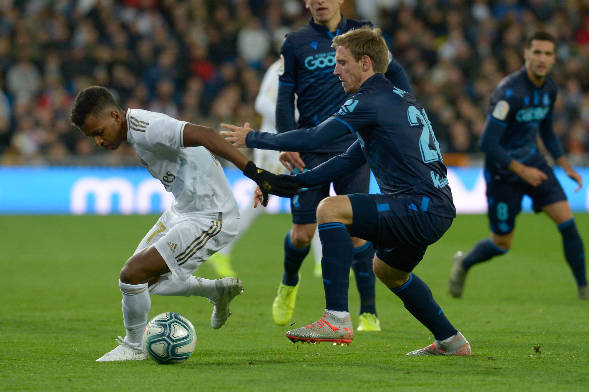 Rodrygo durante el partido entre Real Madrid vs Real Sociedad.