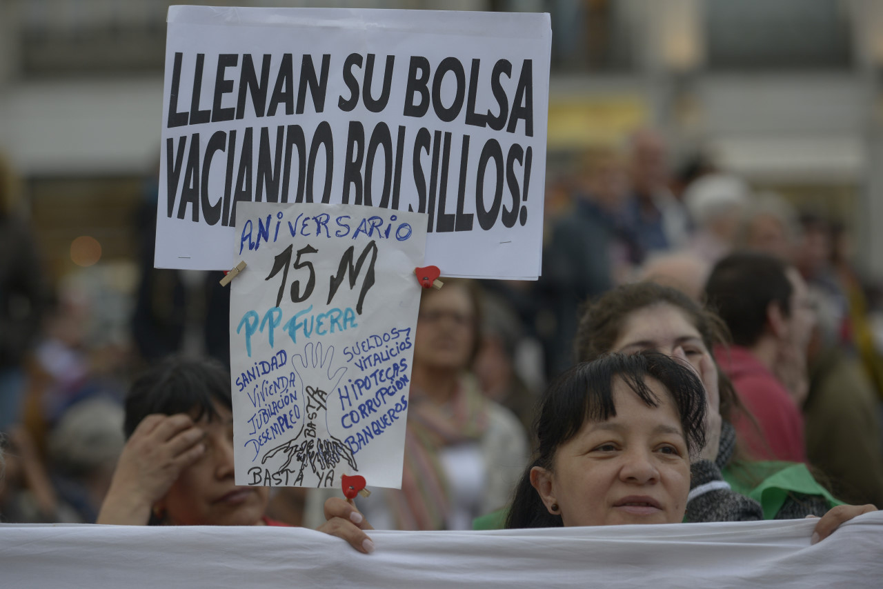 Madrid celebrar el Quinto año del movimiento de los Indignado y el 15M. Fotografía