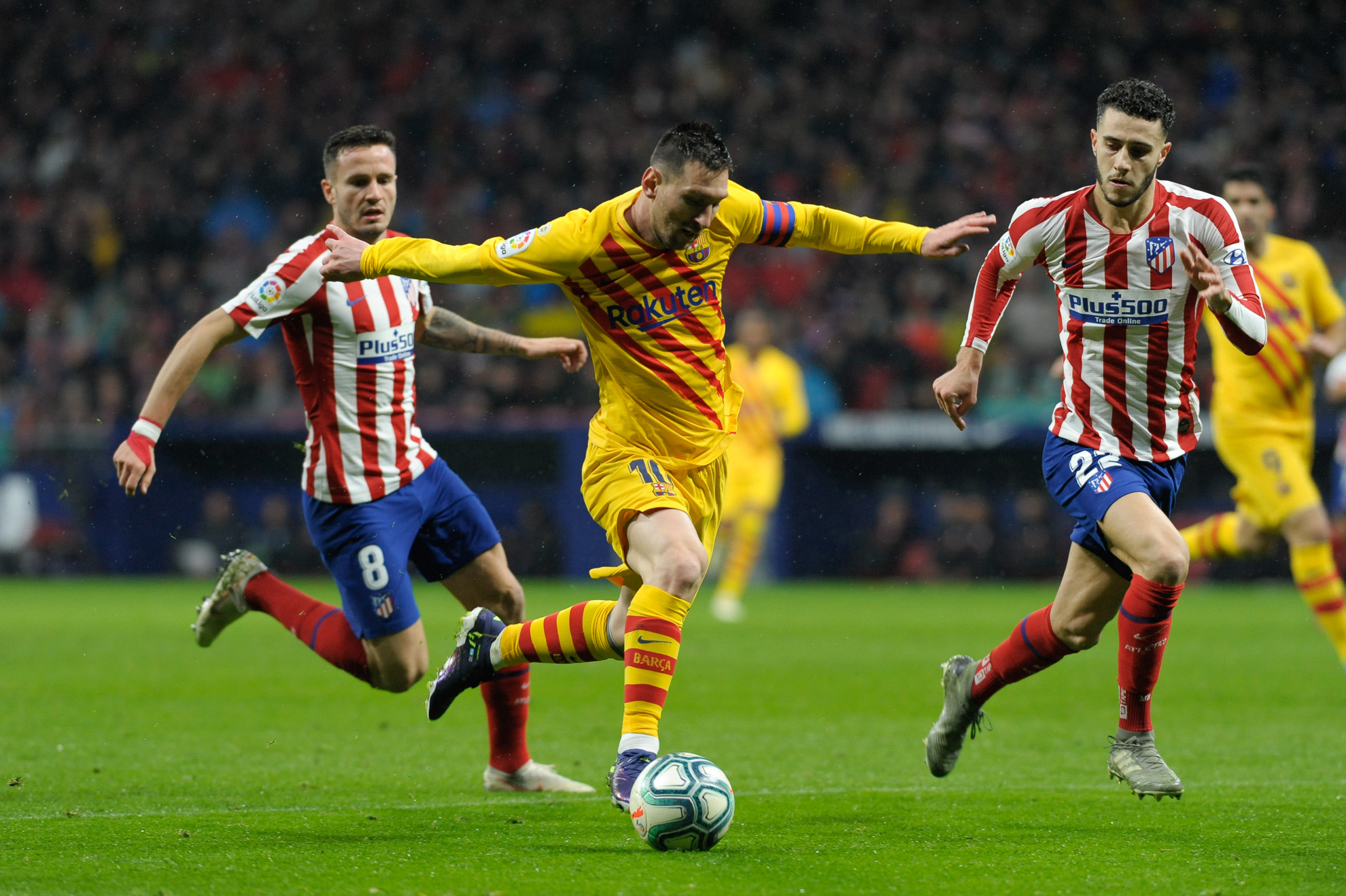 Lionel Messi del Barça durante el partido contra el Atlético de Madrid.
