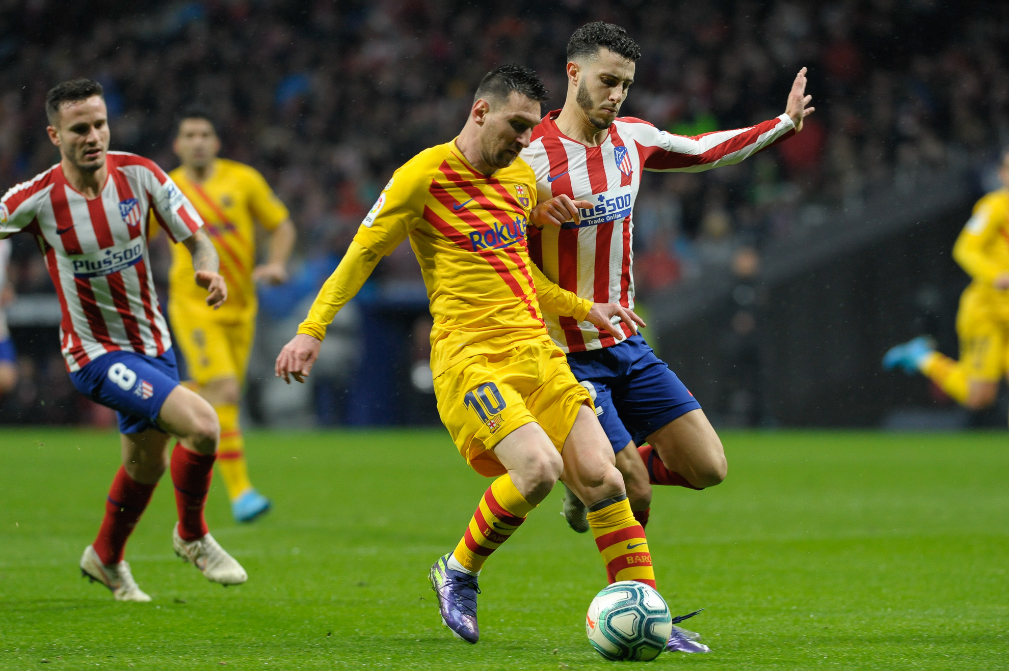 Lionel Messi del Barça durante el partido contra el Atlético de Madrid.