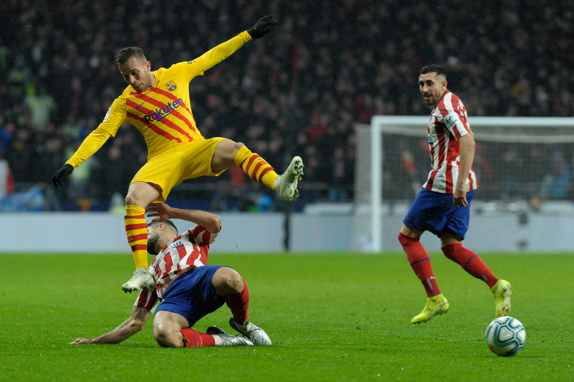 Sergi Roberto durante el partido contra el Atlético de Madrid.