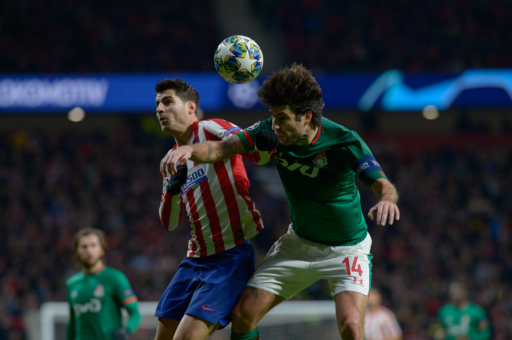 Morata durante el partido contra el Lokomotiv.