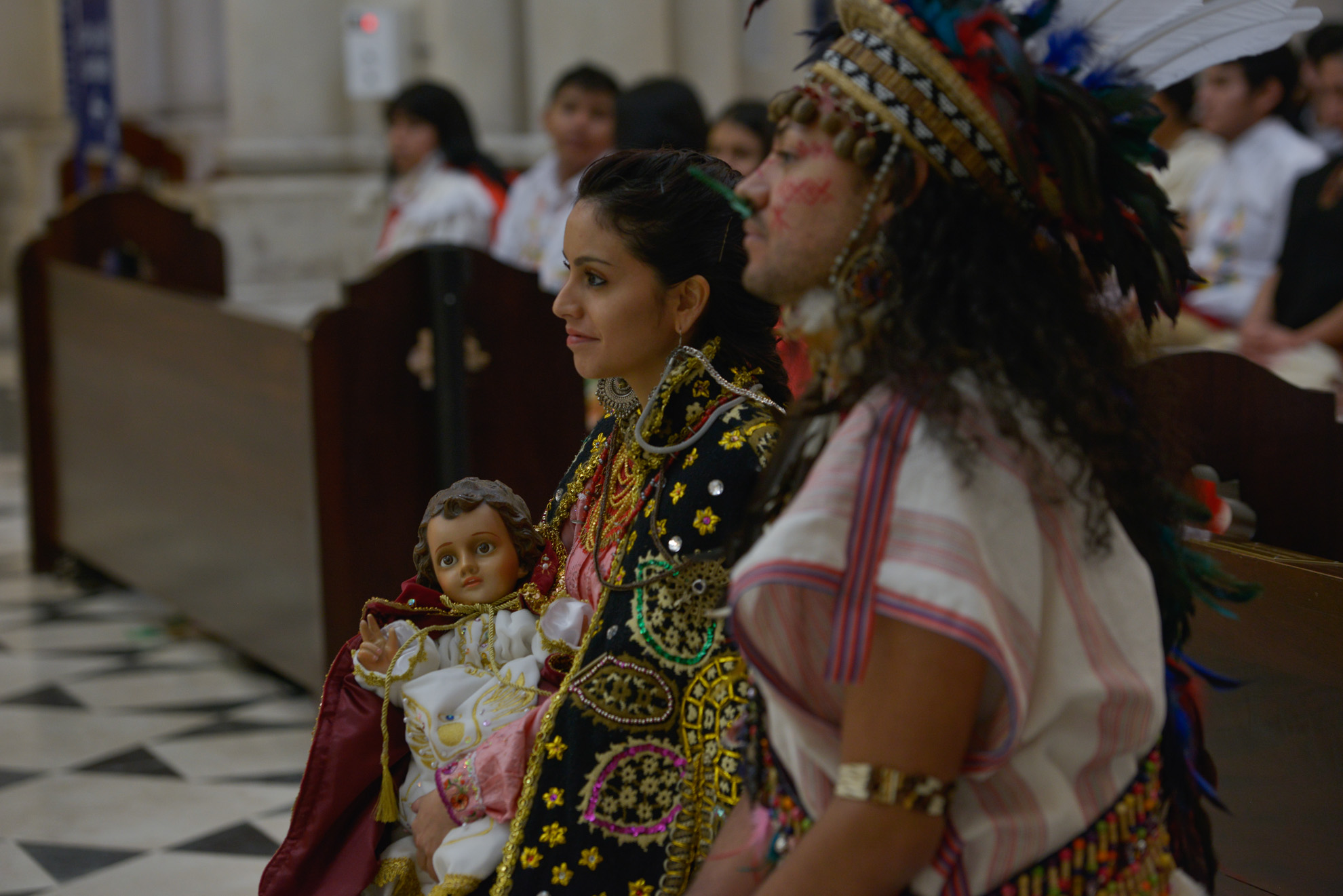 Ecuatorianos celebraron el Pase del Niño en Madrid.