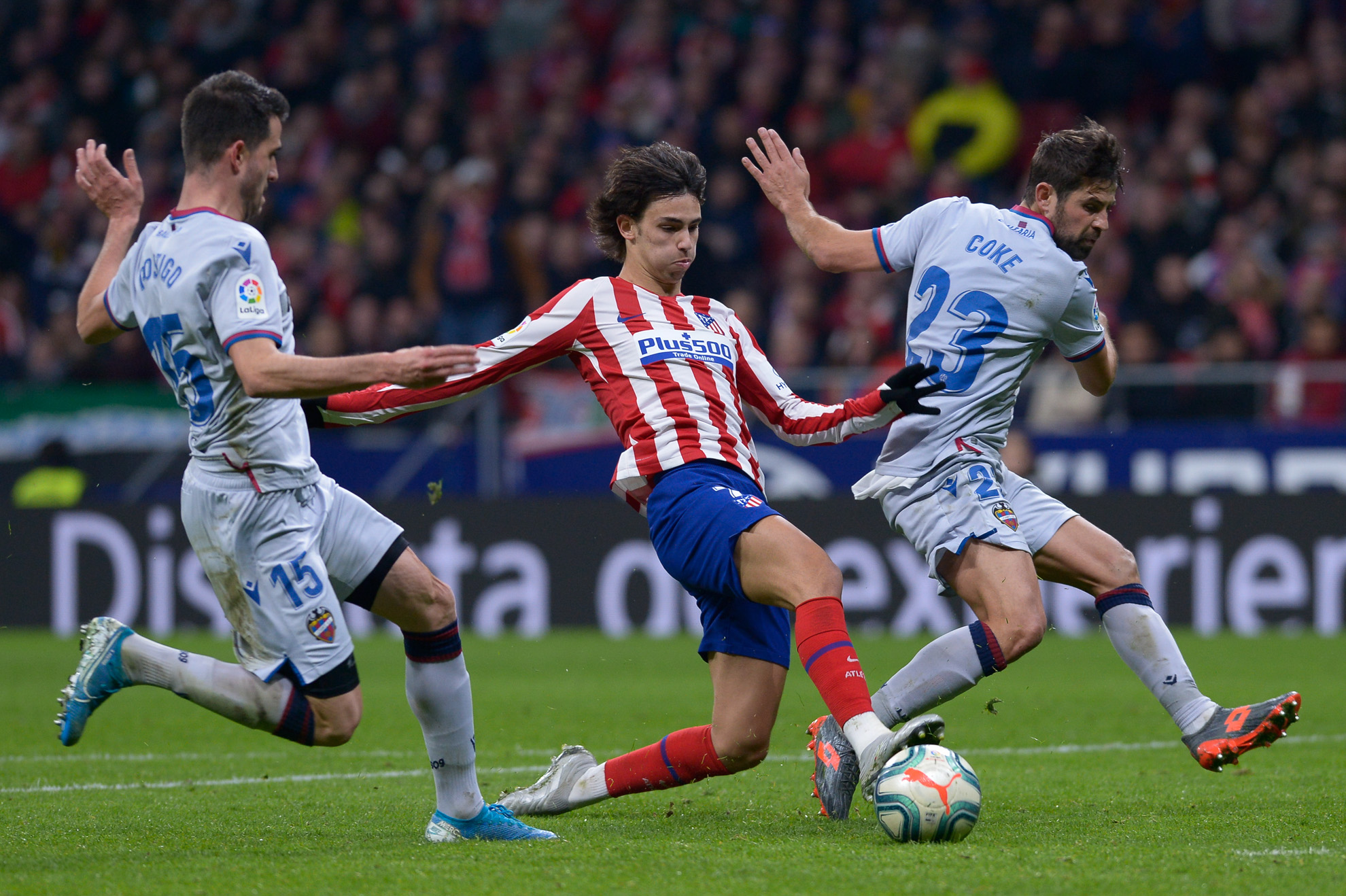 Joao Félix durante el partido entre el Atlético de Madrid vs Levante.