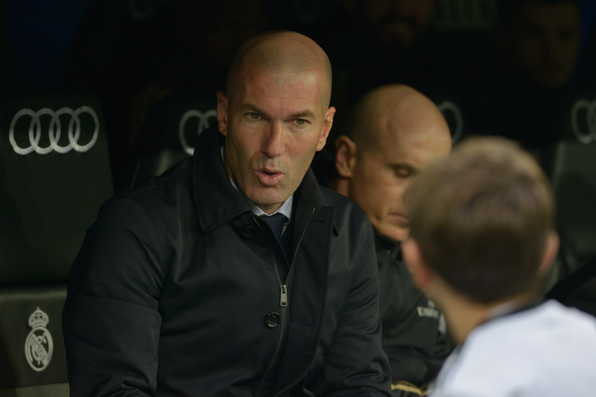 Zinedine Zidane durante el partido frente al Sevilla.
