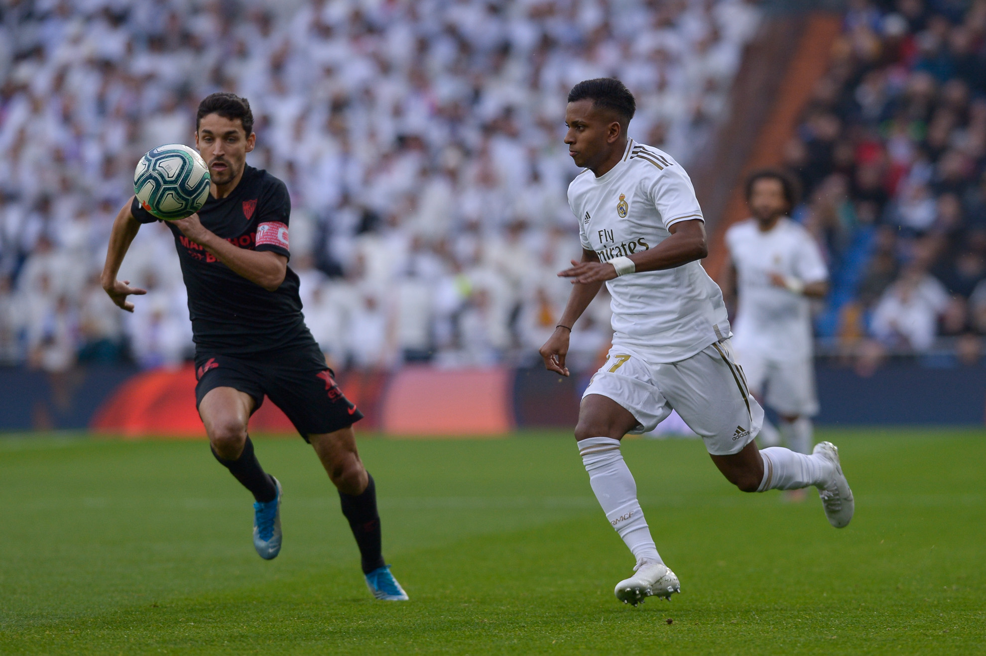 Rodrygo durante el partido frente al Sevilla.