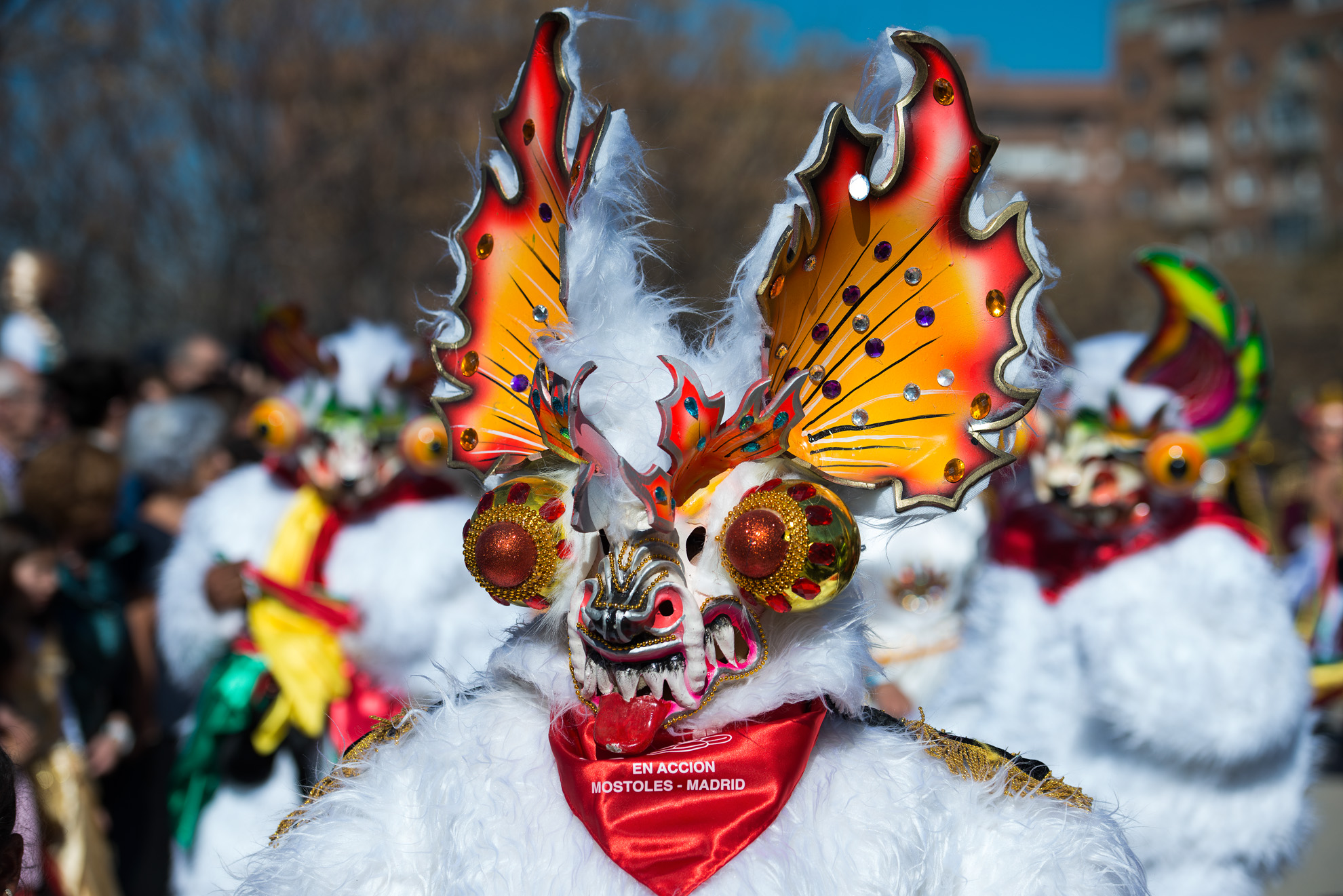 Personajes del carnaval de Bolivia participaron en el Carnaval Latino de Madrid Río.