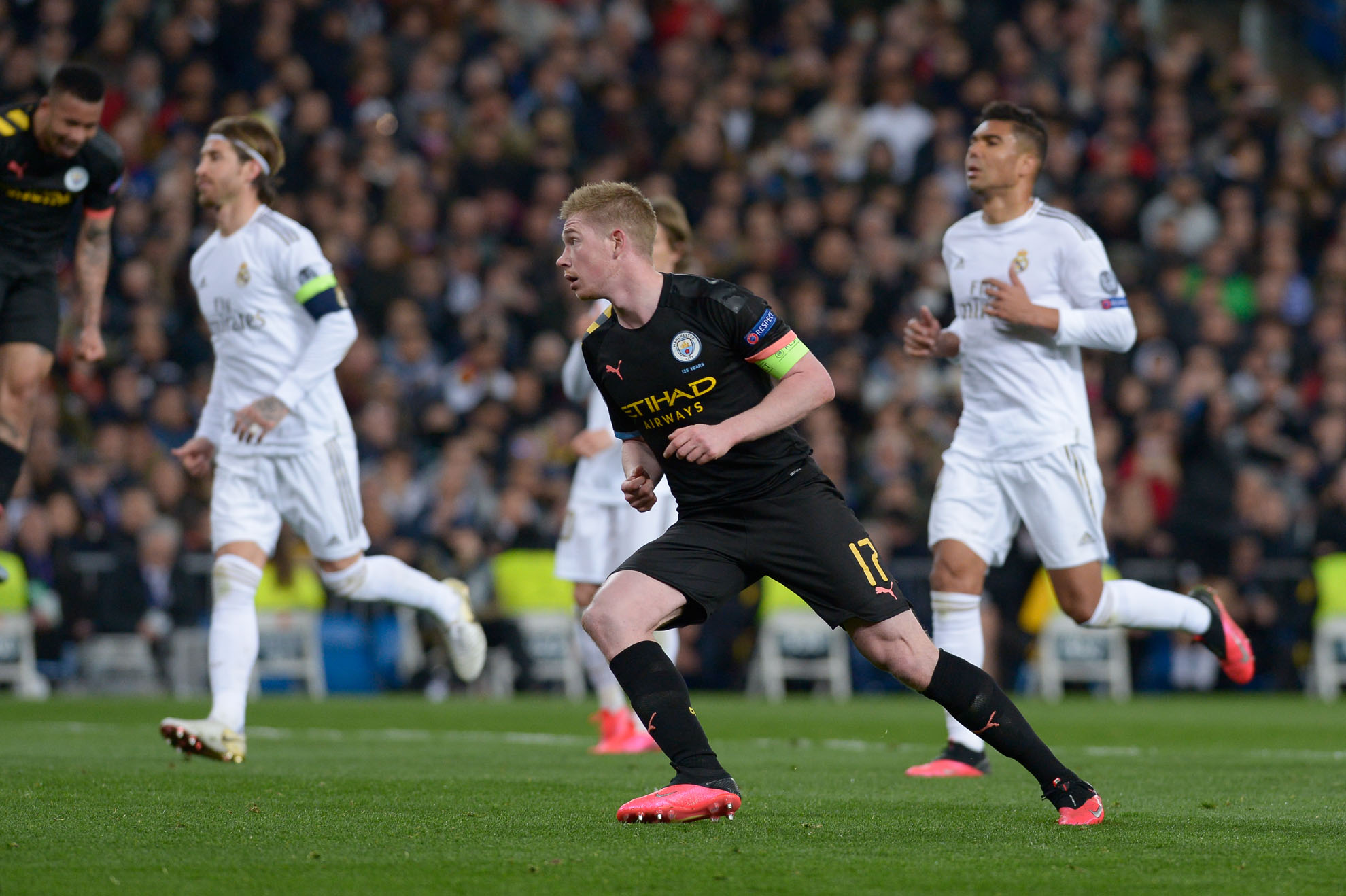 De Bruyne festeja el gol del triunfo del Manchester City