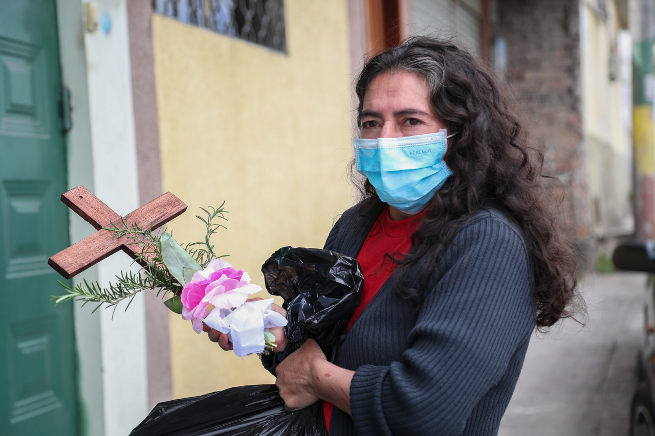 El mensaje de fe que nos trasmiten los vecinos del cantón Píllaro, provincia de Tungurahua en el centro de los Andes de Ecuador.