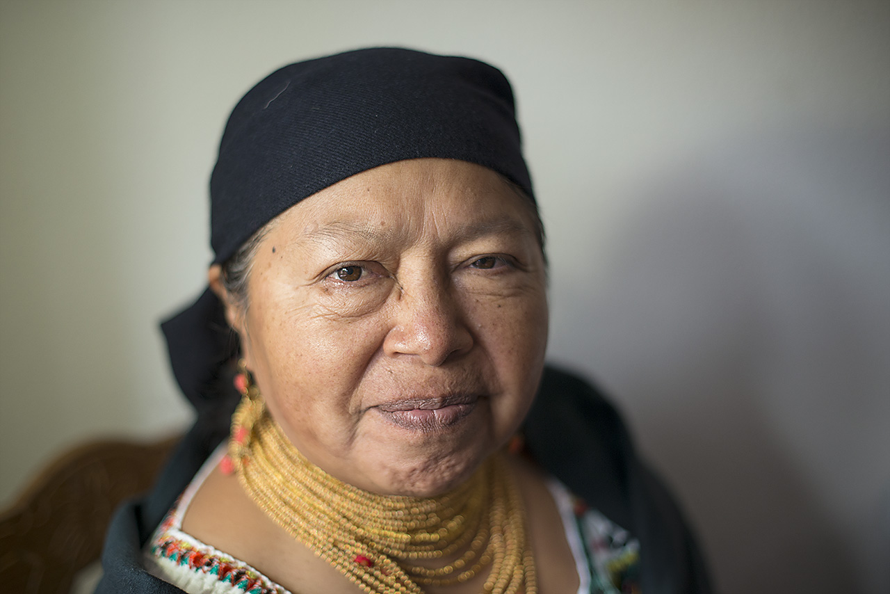Blanca Chancosa una de las líderes del Primer Levantamiento Indígena Ecuatoriano.