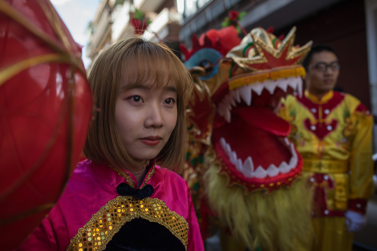 En el barrio de Usera se festejó el año del Gallo del calendario chino.