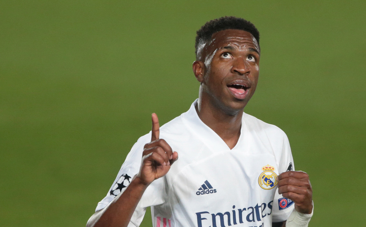 Vinicius Jr. celebra su segundo gol frente al Liverpool.