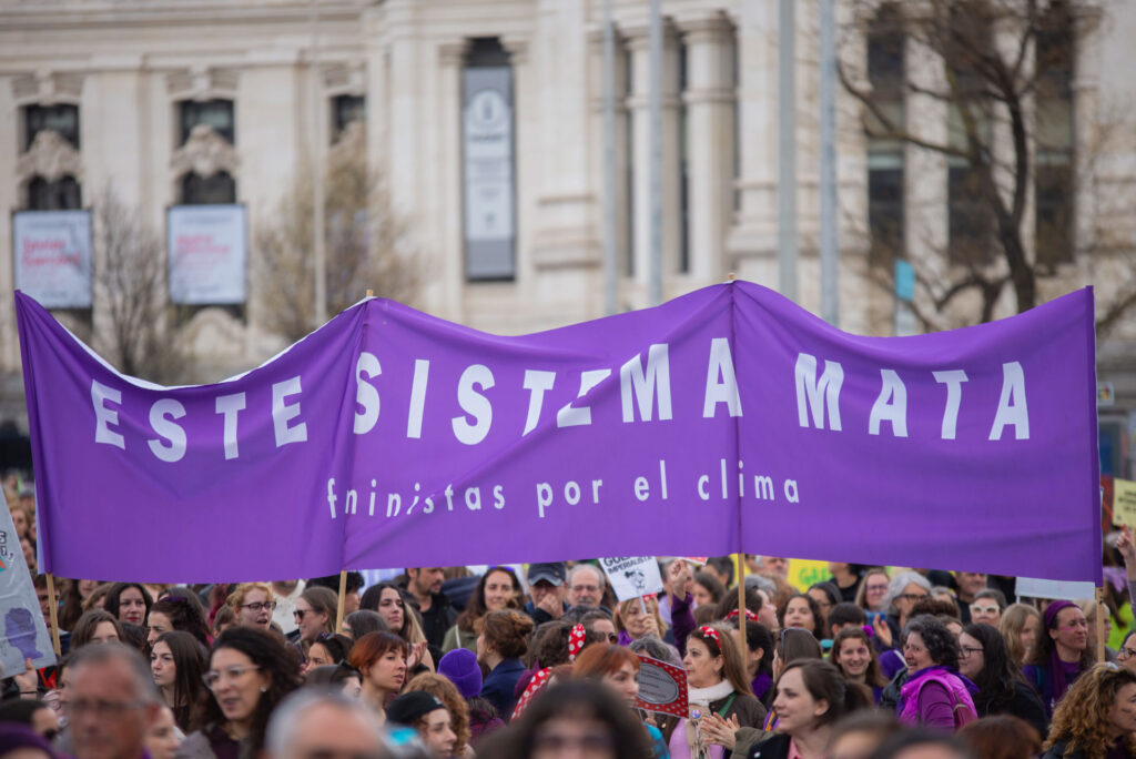 Feministas por el clima en el 8M de Madrid 2026
